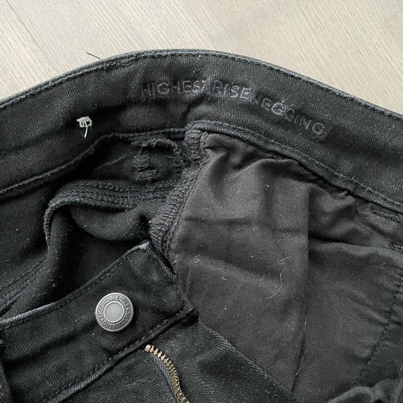 American Eagle Basic Denim High Rise Jet Black "Jegging"Jeans - Picture 4 of 5